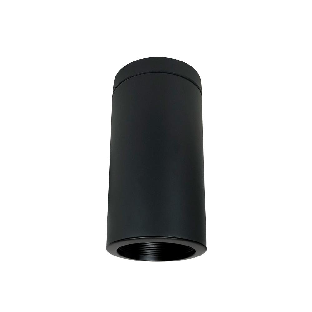 6&#34; Cylinder, Black, Surface Mount, 24W Med Base LED, Ref., Black