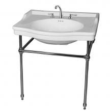 Barclay 755WH-CP - Ensal 30''Console w/Stand,White 1 Faucet Hole, CP Stand