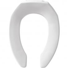 Bemis 7B1955SSCT 000 - Elongated Commercial Plastic Open Front Less Cover Toilet Seat with STA-TITE Self-Sustaining Check