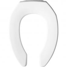 Bemis 7B2155CT 000 - Elongated Commercial Plastic Open Front Less Cover Toilet Seat with STA-TITE Check Hinge and DuraG