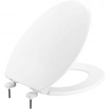 Bemis 7B7600T 000 - Elongated Plastic Toilet Seat with STA-TITE Commercial Fastening System - White
