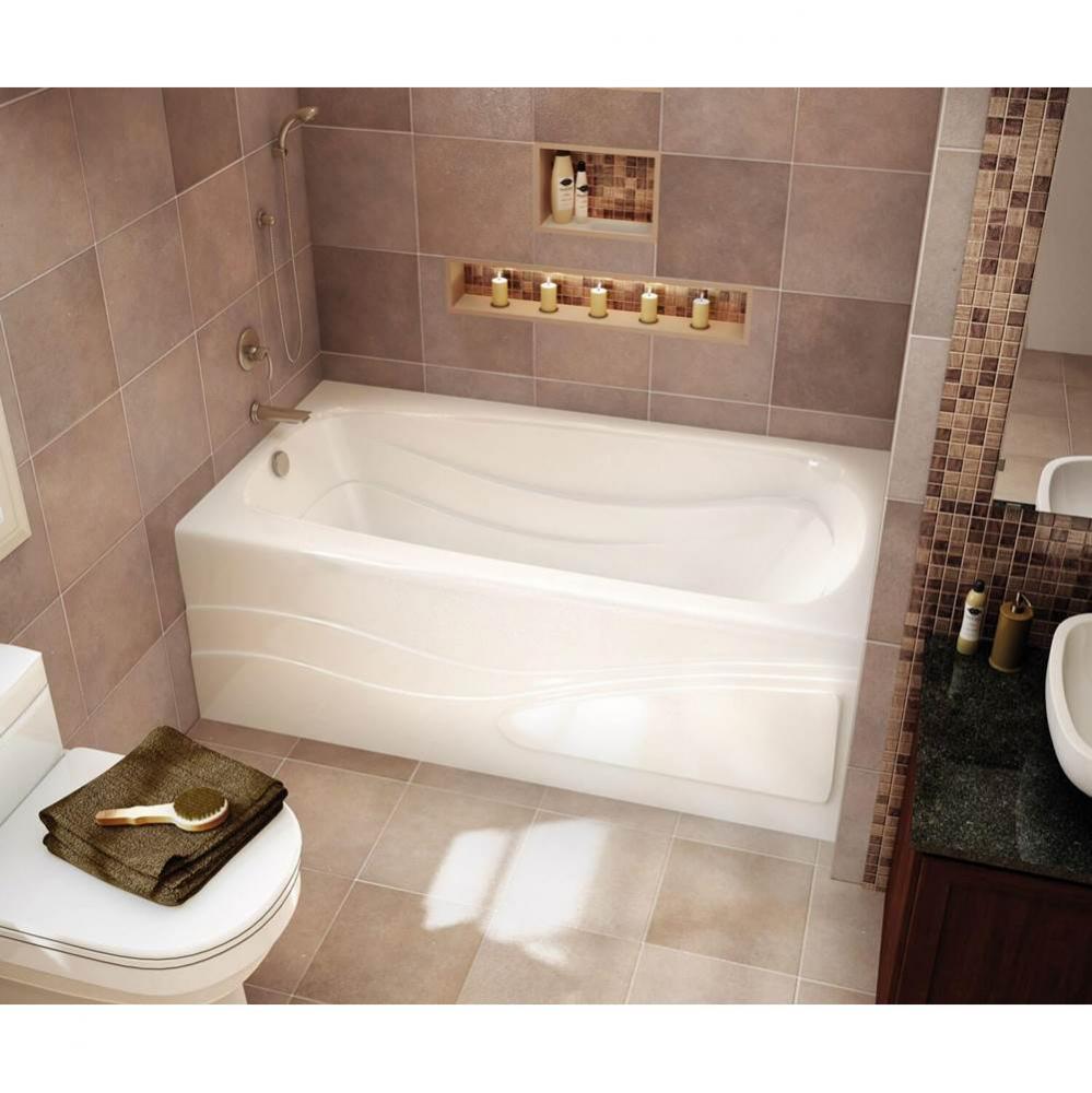 Tenderness 6032 Acrylic Alcove Right-Hand Drain Aeroeffect Bathtub in White