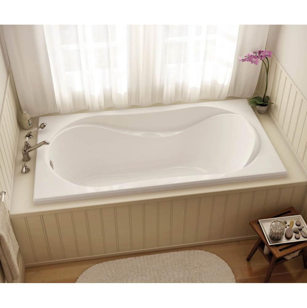 Cocoon 65.875 in. x 36 in. Drop-in Bathtub with Hydrosens System End Drain in White