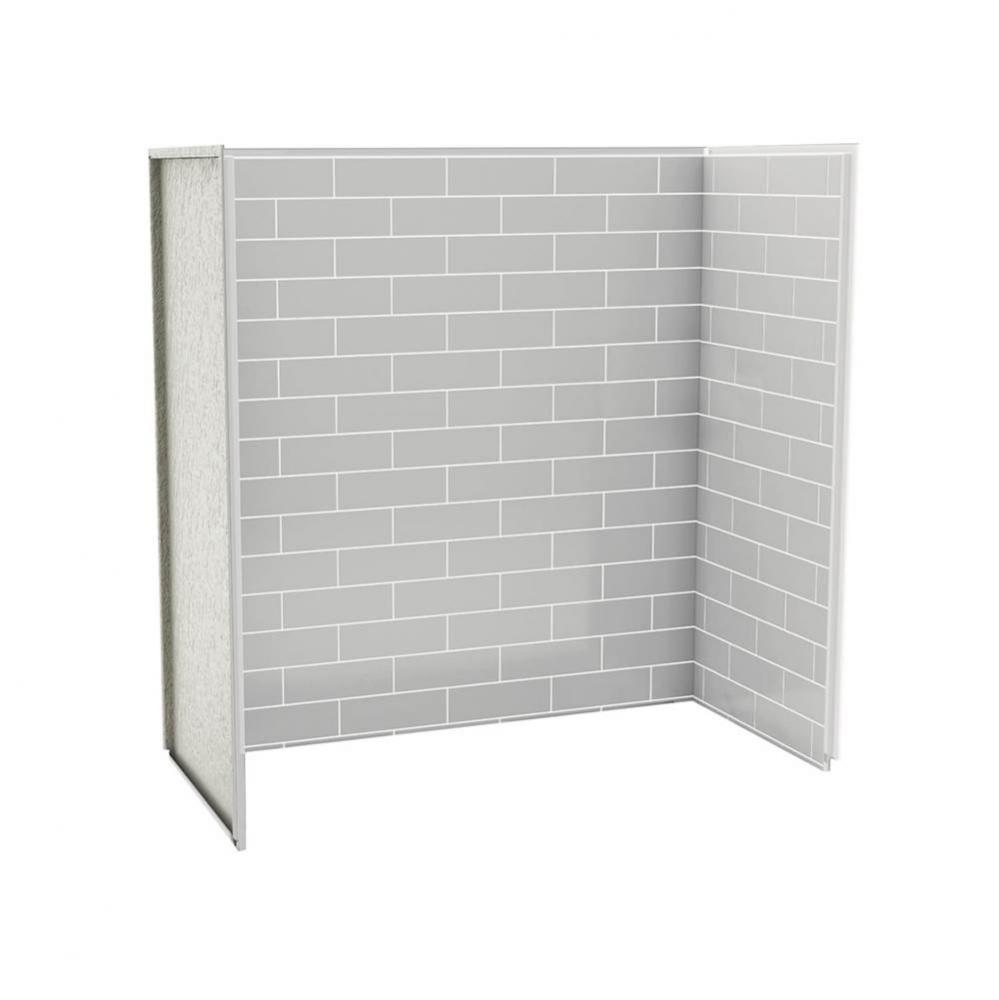 Utile 60 in. x 30 in. x 60 in. Direct to Stud Tub Wall Kit in Soft Grey