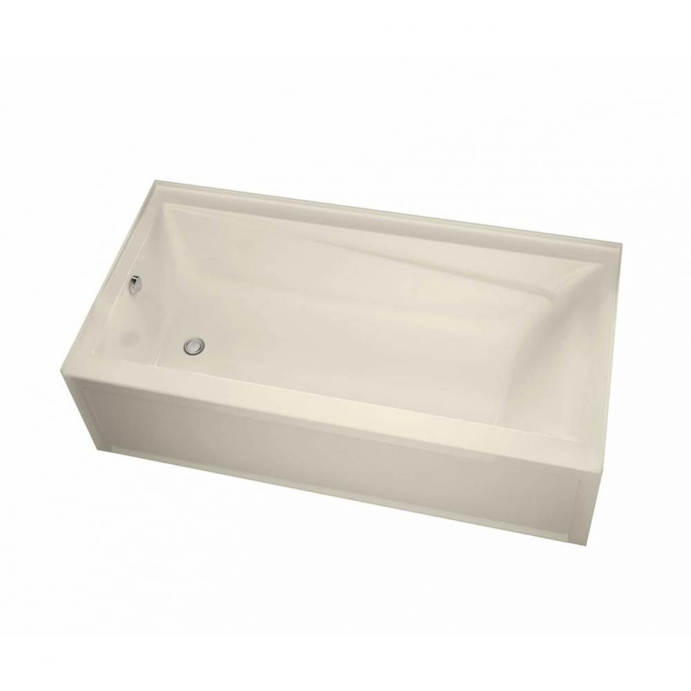 Exhibit IFS 59.75 in. x 32 in. Alcove Bathtub with Whirlpool System Left Drain in Bone