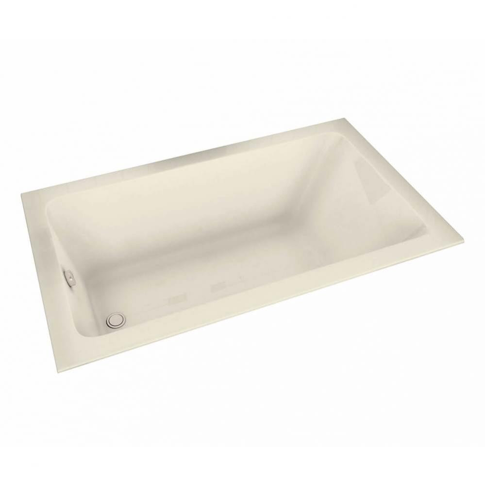 Skybox 72.25 in. x 35.75 in. Drop-in Bathtub with 10 microjets System End Drain in Bone