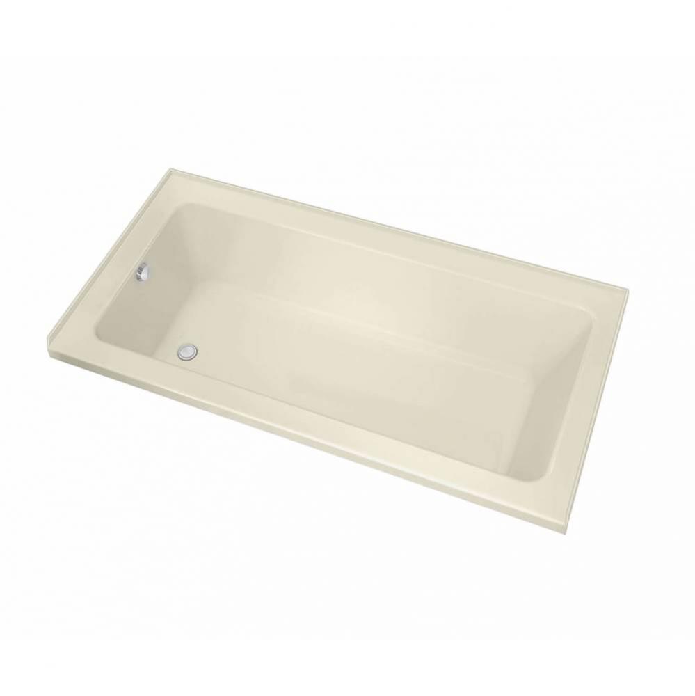 Pose IF 72 in. x 42 in. Alcove Bathtub with Left Drain in Bone