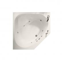 Maax 100875-003-007-000 - Tandem 5454 Acrylic Corner Center Drain Whirlpool Bathtub in Biscuit