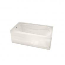 Maax 102205-003-007-002 - Tenderness 6042 Acrylic Alcove Right-Hand Drain Whirlpool Bathtub in Biscuit