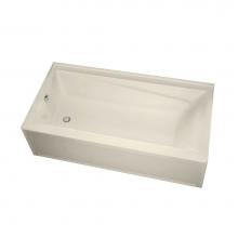 Maax 105519-003-004-100 - Exhibit 6030 IFS Acrylic Alcove Left-Hand Drain Whirlpool Bathtub in Bone