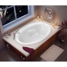 Maax 100021-003-001 - Twilight 59.75 in. x 41.5 in. Drop-in Bathtub with Whirlpool System End Drain in White