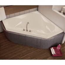 Maax 100053-003-001 - Tryst 59.25 in. x 59.25 in. Corner Bathtub with Whirlpool System Center Drain in White