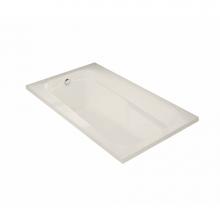 Maax 100103-003-007 - Tempest 59.875 in. x 35.75 in. Alcove Bathtub with Whirlpool System End Drain in Biscuit