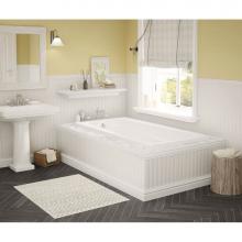 Maax 100104-003-001 - Timeless 71.625 in. x 35.5 in. Alcove Bathtub with Whirlpool System End Drain in White
