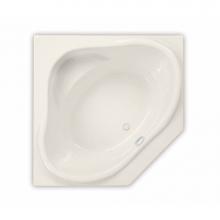 Maax 101212-107-007 - Nancy 54 in. x 54 in. Drop-in Bathtub with Hydrosens System Center Drain in Biscuit