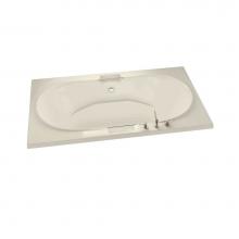 Maax 101250-091-004 - Antigua 71.75 in. x 41.75 in. Drop-in Bathtub with 10 microjets System Center Drain in Bone