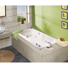 Maax 102227-003-001 - Lopez 71.625 in. x 36.125 in. Alcove Bathtub with Whirlpool System End Drain in White