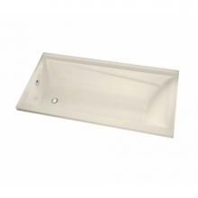 Maax 105467-R-091-004 - New Town IF 59.75 in. x 32 in. Alcove Bathtub with 10 microjets System Right Drain in Bone