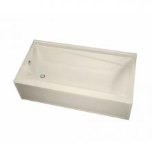 Maax 105512-L-097-004 - Exhibit 6032 IFS AFR Acrylic Alcove Left-Hand Drain Combined Whirlpool & Aeroeffect Bathtub in