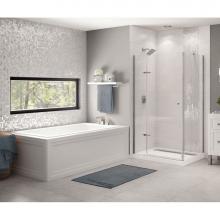 Maax 105722-109-001 - Skybox 66.25 in. x 35.75 in. Alcove Bathtub with Combined Hydrosens/Aerosens System End Drain in W