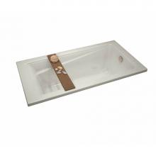 Maax 106181-097-007 - Exhibit 7236 Acrylic Drop-in End Drain Combined Whirlpool & Aeroeffect Bathtub in Biscuit
