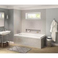 Maax 106199-R-003-001 - Pose Acrylic Corner Left Right-Hand Drain Whirlpool Bathtub in White