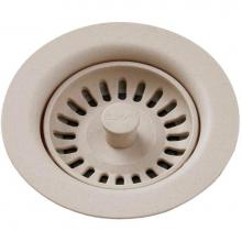 Elkay LKQS35PT - Polymer Drain Fitting with Removable Basket Strainer and Rubber Stopper Putty
