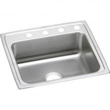 Elkay LR25214 - Lustertone Classic Stainless Steel 25'' x 21-1/4'' x 7-7/8'', 4-Hole